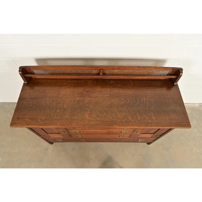 Lifetime Furniture Antique Mission Oak Arts & Crafts Sideboard, Circa 1910 - Image 14