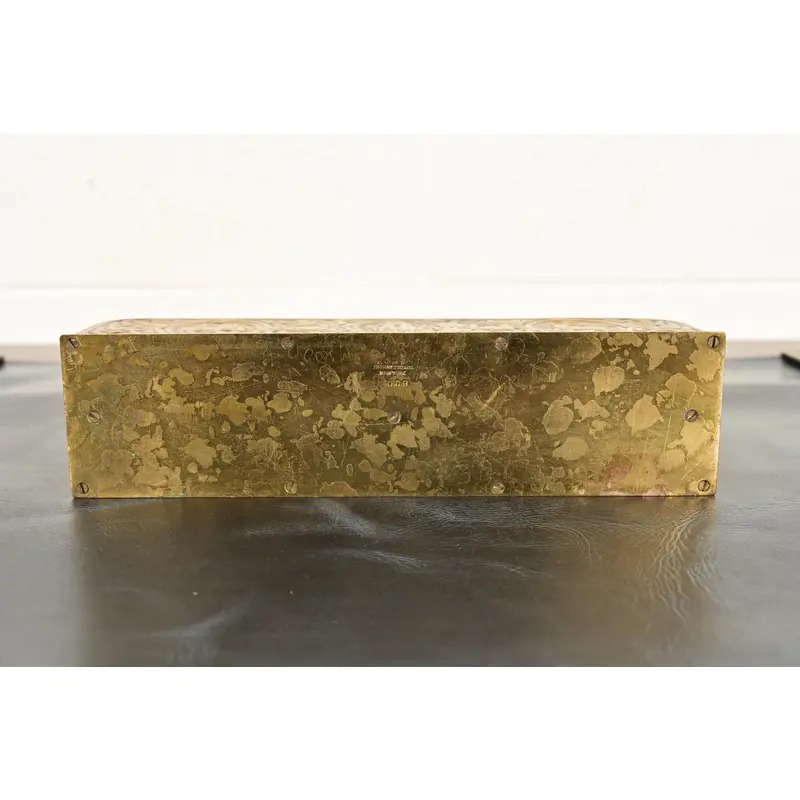 Tiffany Studios New York Zodiac Pattern Bronze Doré Letter Rack - Image 14