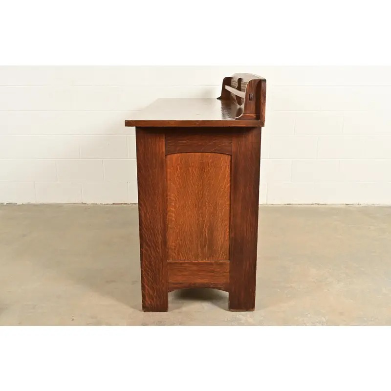 Lifetime Furniture Antique Mission Oak Arts & Crafts Sideboard, Circa 1910 - Image 15