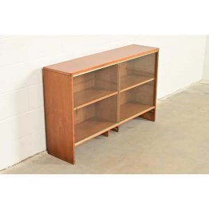 Paul McCobb for Calvin Linear Group Sliding Door Bookcase Cabinet, 1950s