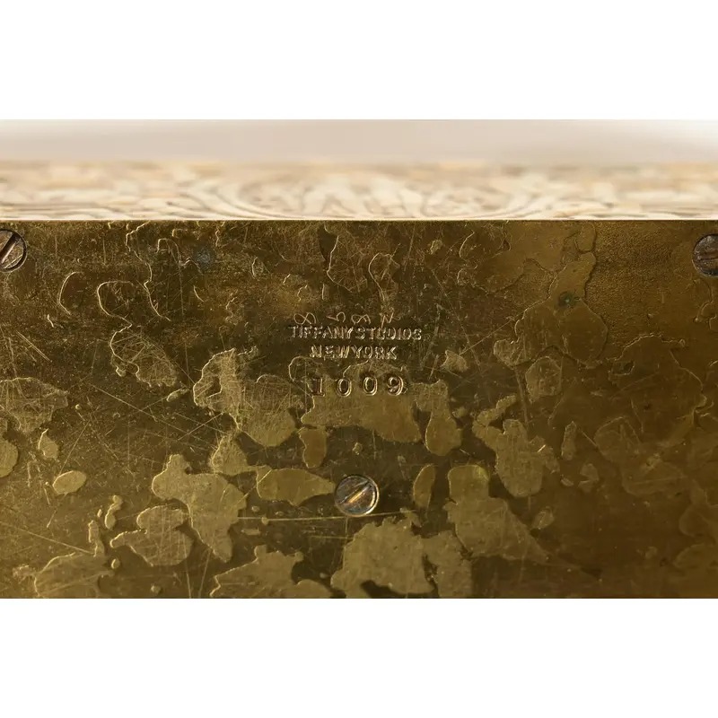 Tiffany Studios New York Zodiac Pattern Bronze Doré Letter Rack - Image 15