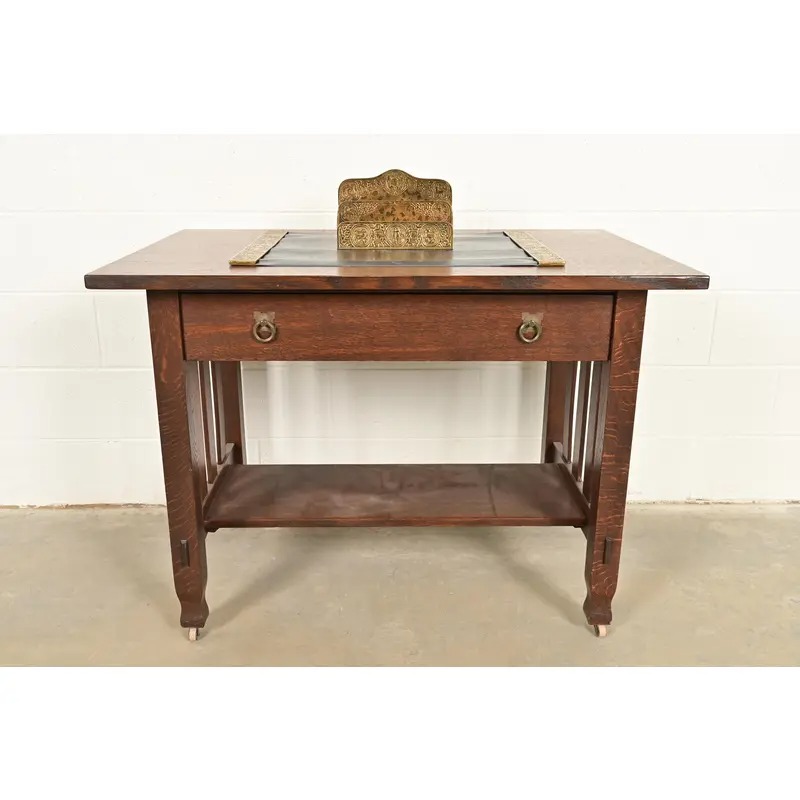Tiffany Studios New York Zodiac Pattern Bronze Doré Letter Rack - Image 16