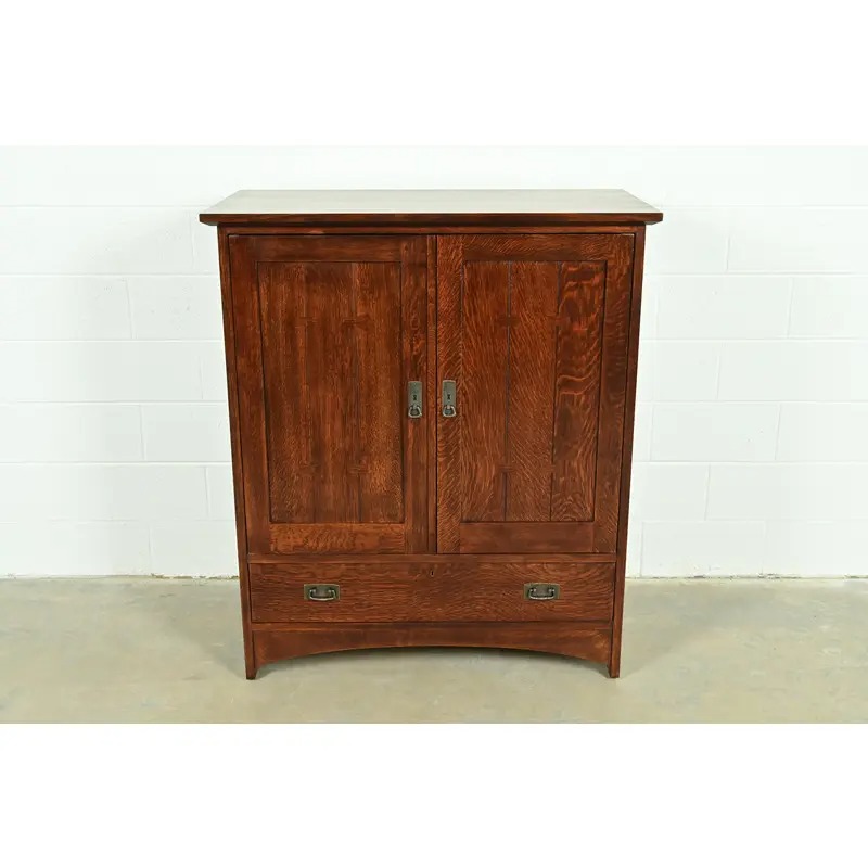 Stickley Mission Oak Arts & Crafts Media Cabinet - Image 2