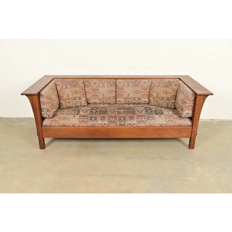 Stickley Mission Oak Arts and Crafts Settle Sofa - Image 2