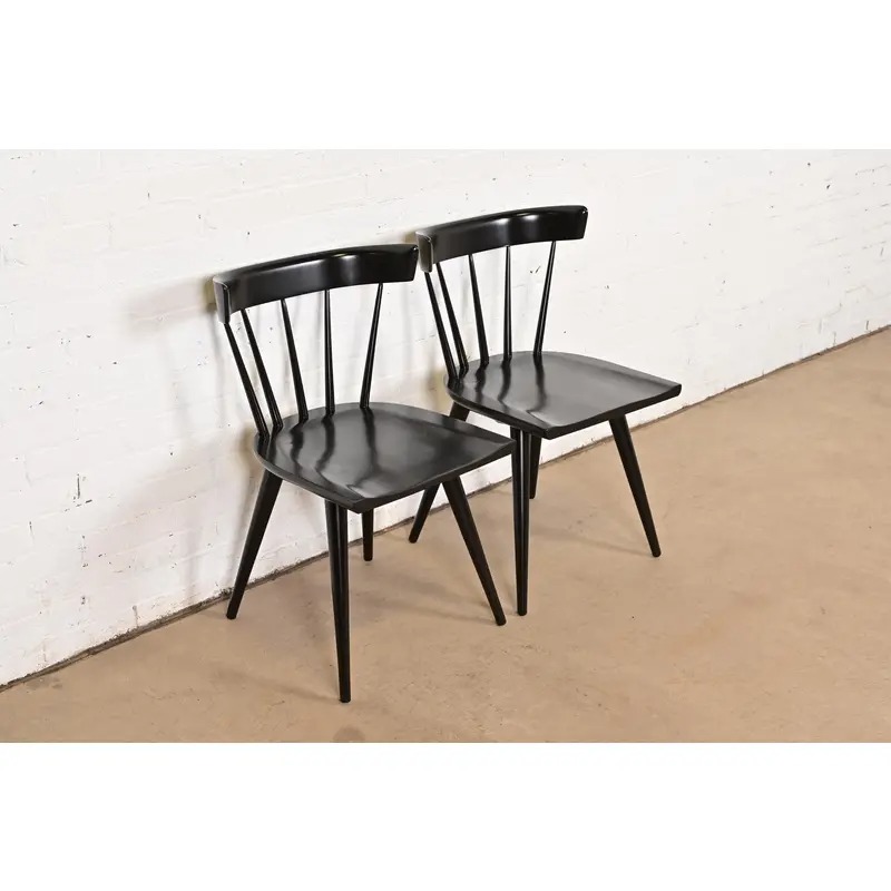 Paul McCobb Planner Group Mid-Century Moderan Spindle Back Dining Chairs, Pair - Image 3