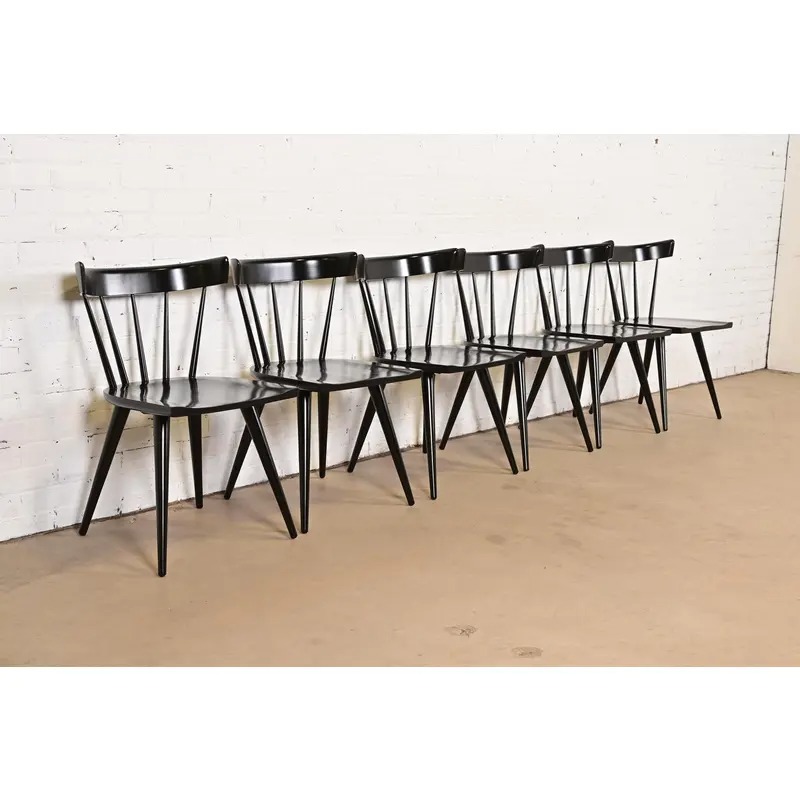 Paul McCobb Planner Group Mid-Century Modern Spindle Back Dining Chairs, Set of Six - Image 3