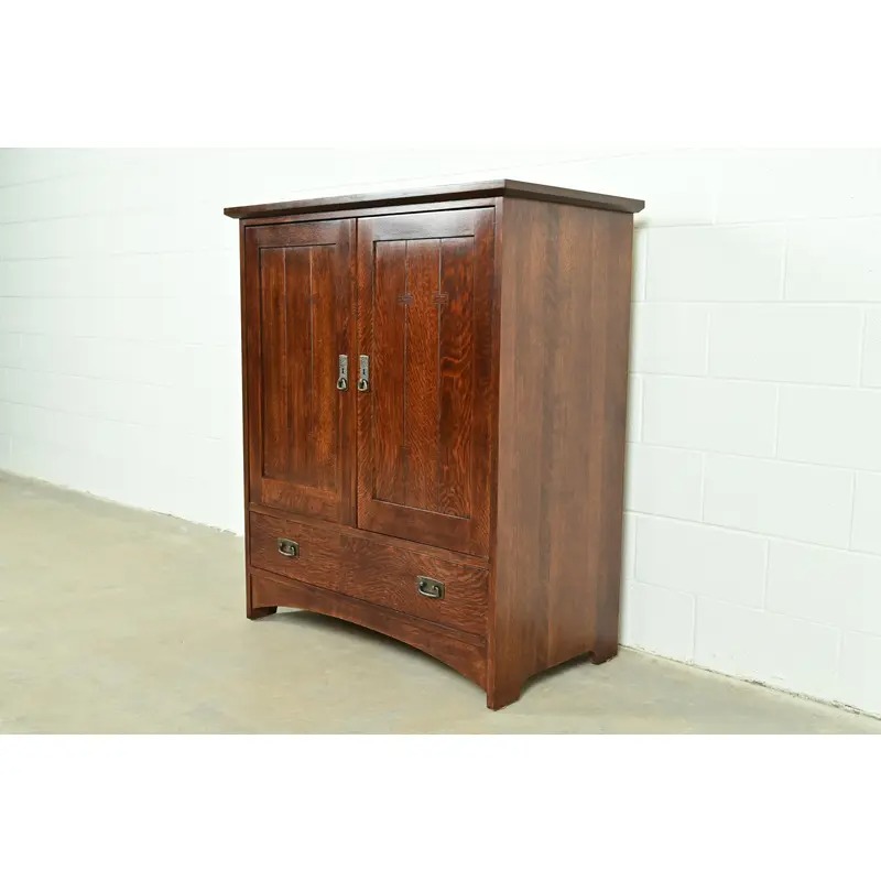 Stickley Mission Oak Arts & Crafts Media Cabinet - Image 3