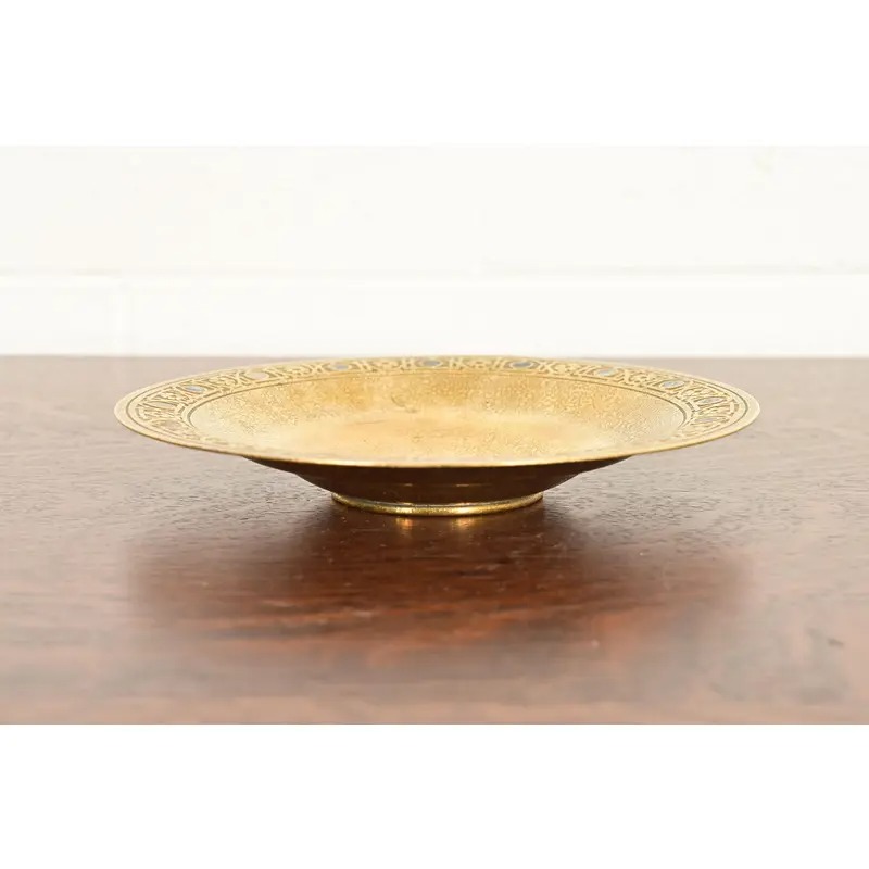 Tiffany Studios New York Bronze Doré Bowl With Abalone Inlay - Image 3