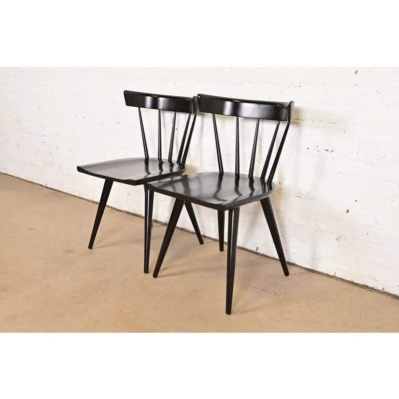 Paul McCobb Planner Group Mid-Century Moderan Spindle Back Dining Chairs, Pair - Image 4