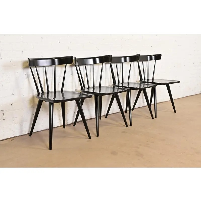 Paul McCobb Planner Group Mid-Century Modern Spindle Back Dining Chairs, Set of Four - Image 4