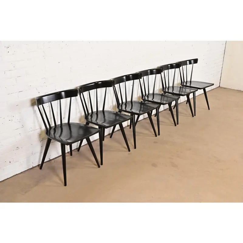 Paul McCobb Planner Group Mid-Century Modern Spindle Back Dining Chairs, Set of Six - Image 4
