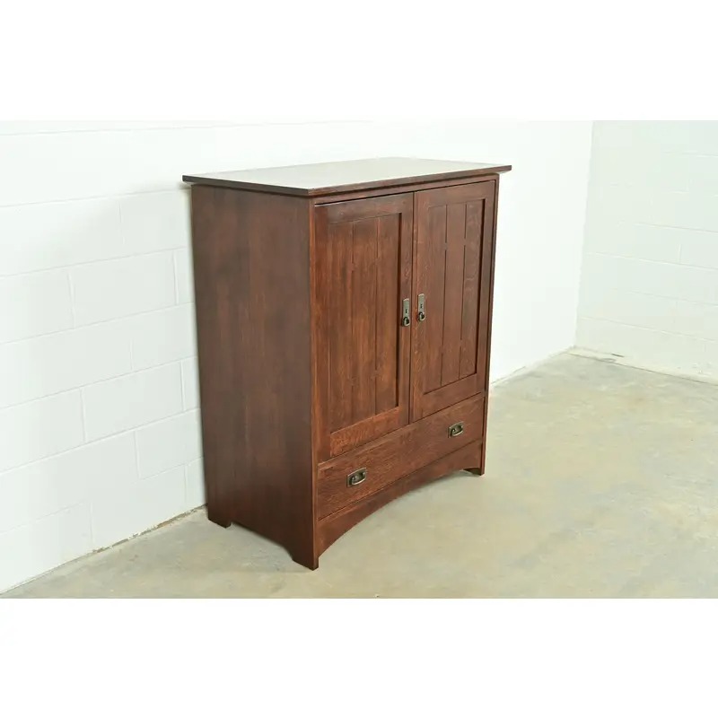 Stickley Mission Oak Arts & Crafts Media Cabinet - Image 4