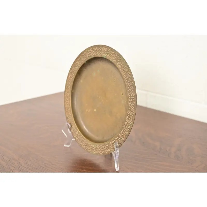 Tiffany Studios New York Bronze Doré Plate With Decorative Border - Image 4