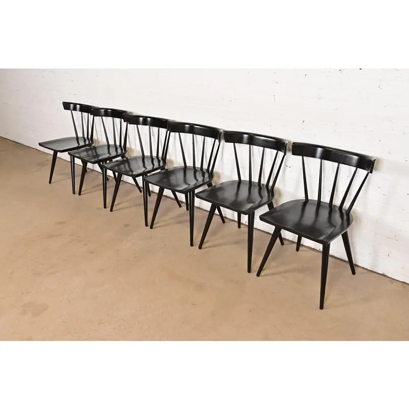 Paul McCobb Planner Group Mid-Century Modern Spindle Back Dining Chairs, Set of Six - Image 5