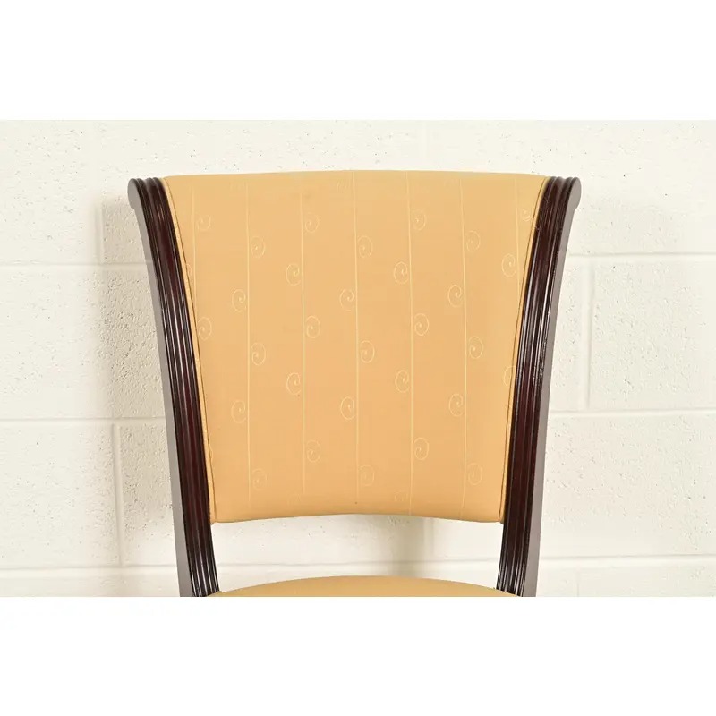Barbara Barry for Baker Furniture Modern Regency Mahogany Dining Chairs, Set of Four - Image 6
