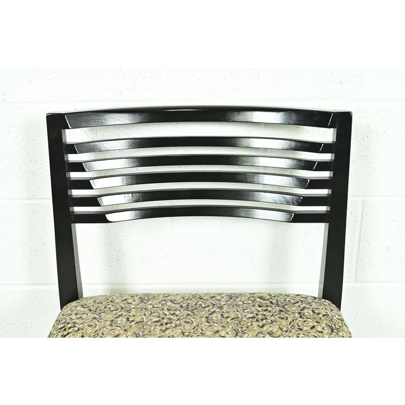 Knoll Postmodern Black Lacquered Ricchio Side Chairs or Dining Chairs, Pair - Image 6