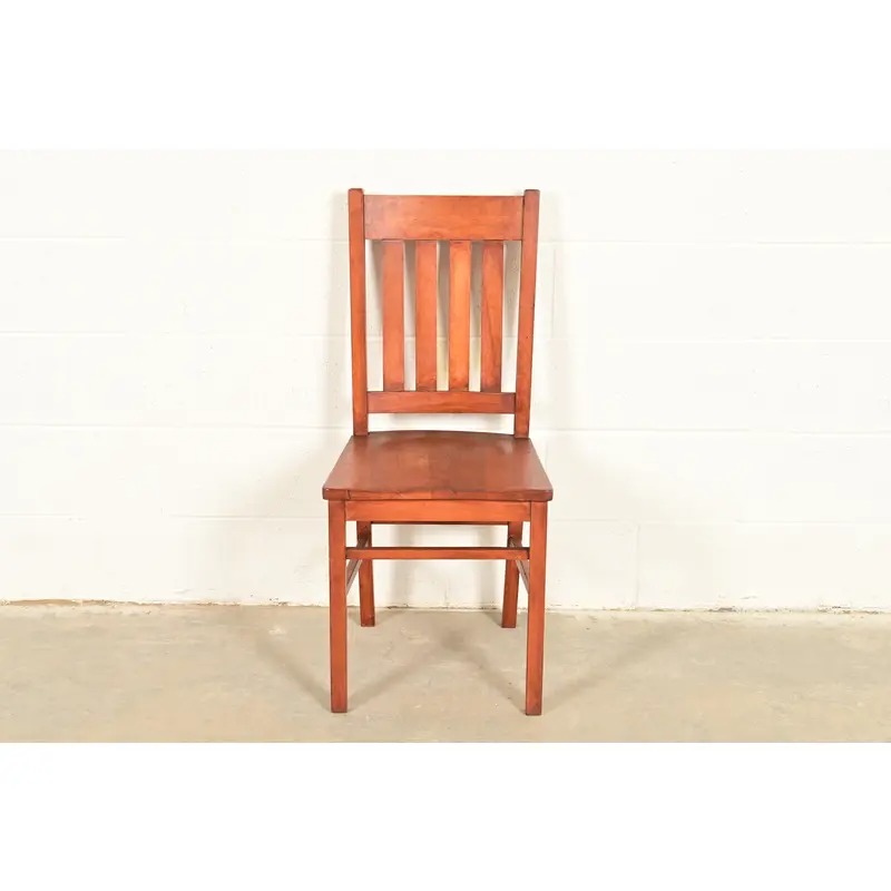 Limbert Style Antique Mission Oak Arts & Crafts Side Chairs or Dining Chairs, Pair - Image 6