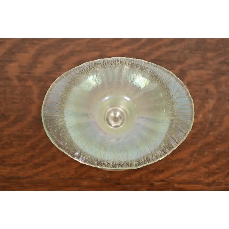 Louis Comfort Tiffany Favrile Pastel Iridescent Art Glass Candlesticks, Pair - Image 6
