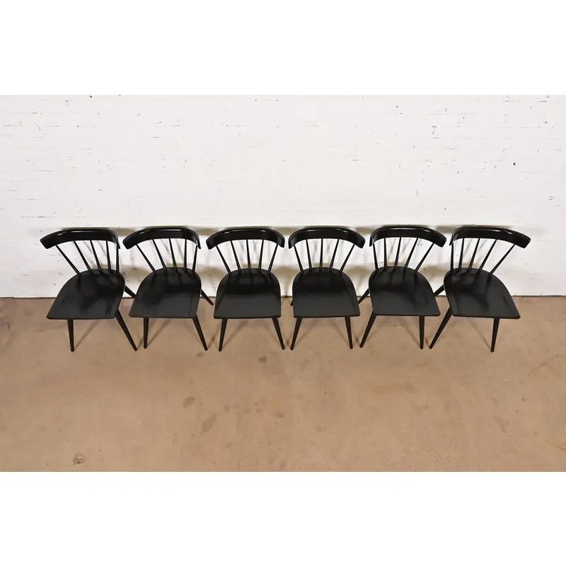Paul McCobb Planner Group Mid-Century Modern Spindle Back Dining Chairs, Set of Six - Image 6