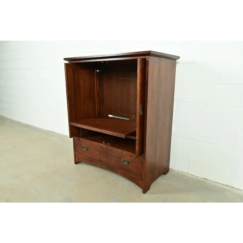 Stickley Mission Oak Arts & Crafts Media Cabinet - Image 6