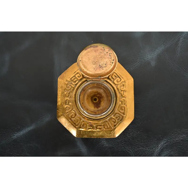 Tiffany Studios New York Zodiac Bronze Doré Inkwell - Image 6