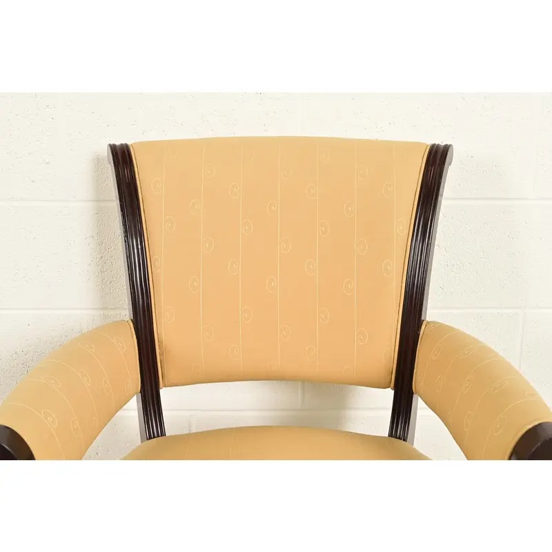 Barbara Barry for Baker Furniture Modern Regency Mahogany Dining Chairs, Set of Eight - Image 7
