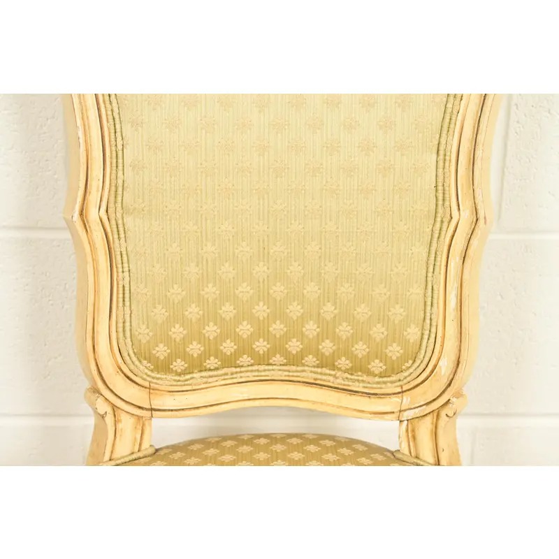 Karges French Regency Louis XVI Cream Lacquered Dining Chairs, Set of Six - Image 7