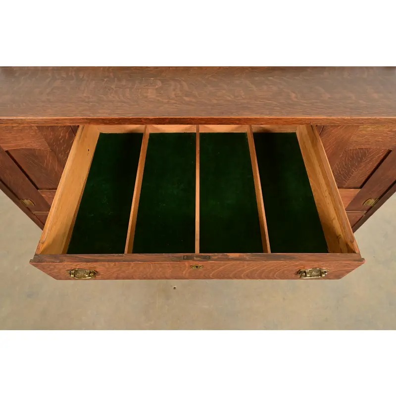 Lifetime Furniture Antique Mission Oak Arts & Crafts Sideboard, Circa 1910 - Image 7
