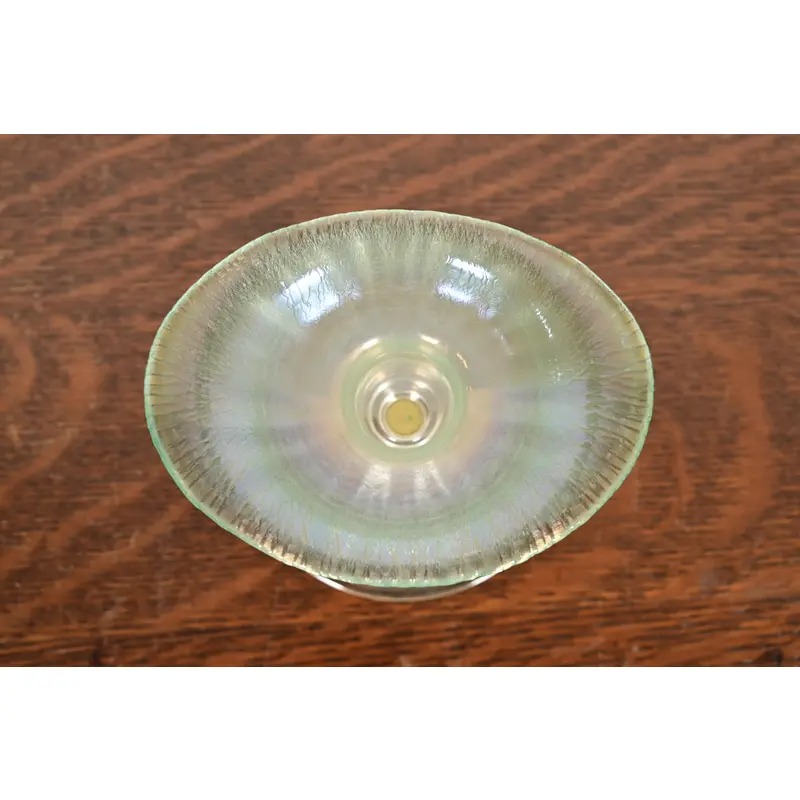 Louis Comfort Tiffany Favrile Pastel Iridescent Art Glass Candlesticks, Pair - Image 7