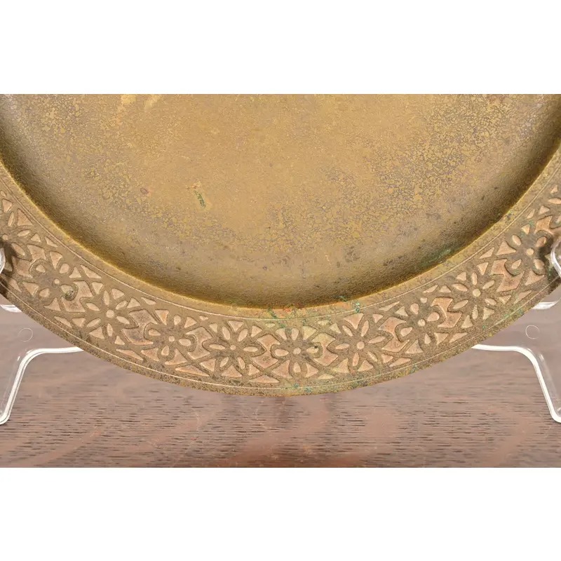 Tiffany Studios New York Bronze Doré Plate With Decorative Border - Image 7