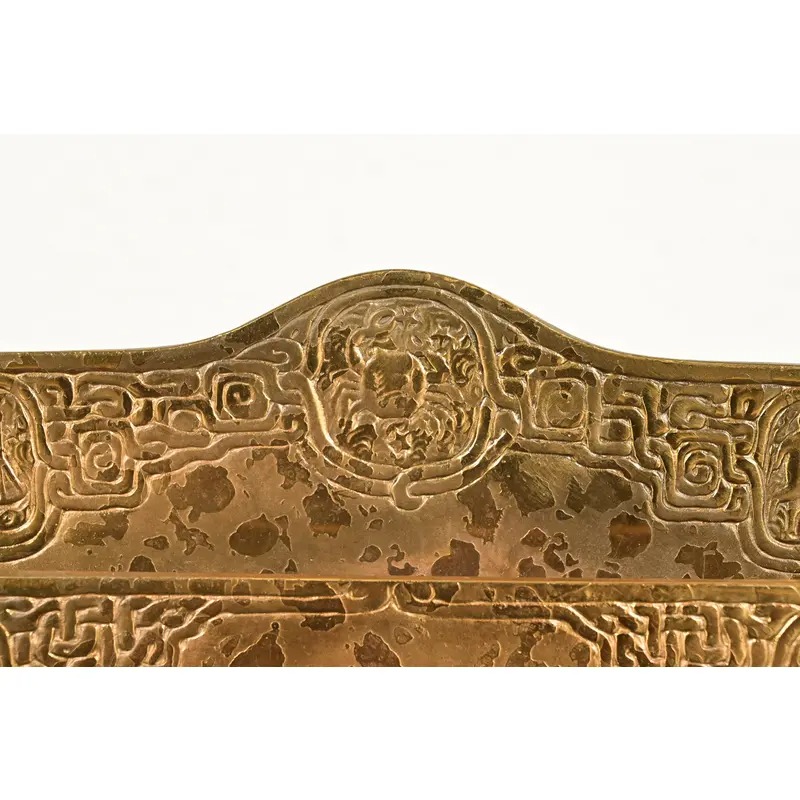 Tiffany Studios New York Zodiac Pattern Bronze Doré Letter Rack - Image 7