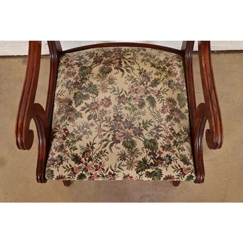 Kindel Furniture Style Regency Carved Mahogany Dining Chairs, Set of Four - Image 8