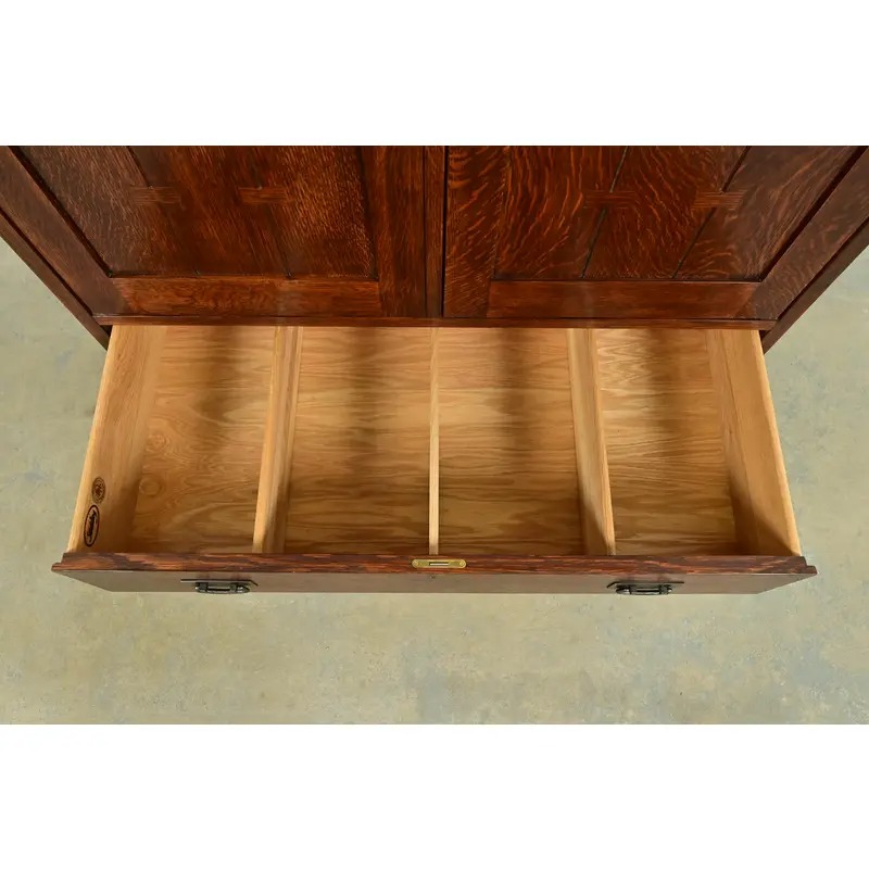 Stickley Mission Oak Arts & Crafts Media Cabinet - Image 8