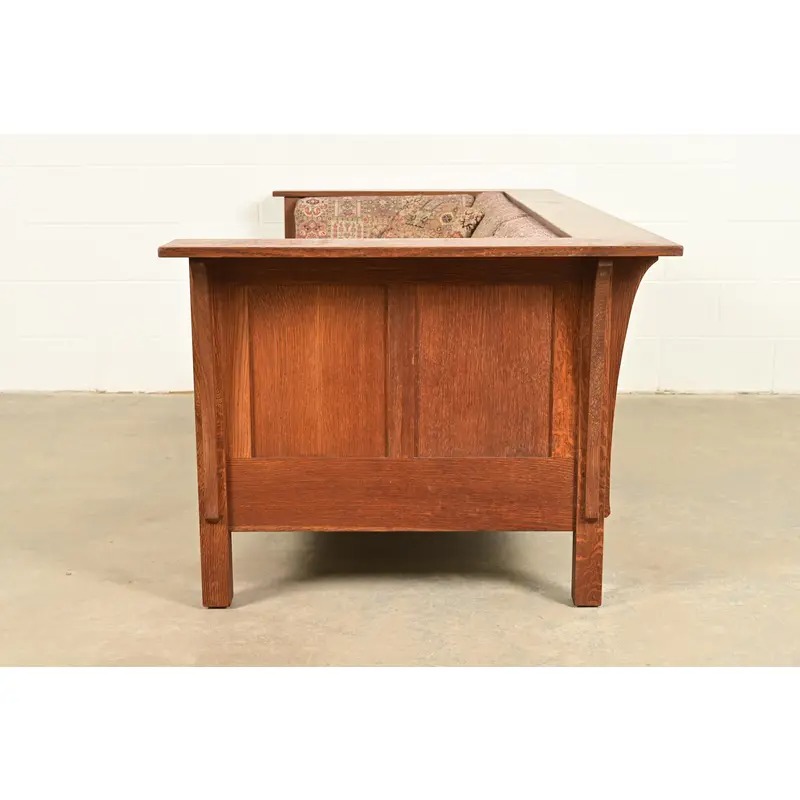 Stickley Mission Oak Arts and Crafts Settle Sofa - Image 8