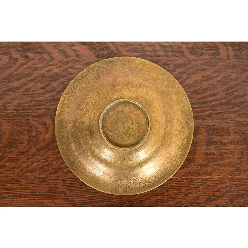 Tiffany Studios New York Bronze Doré Bowl With Abalone Inlay - Image 8