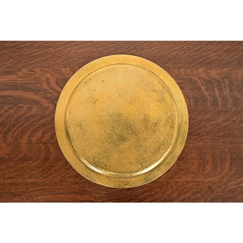 Tiffany Studios New York Bronze Doré Large Tray With Abalone Inlay - Image 8