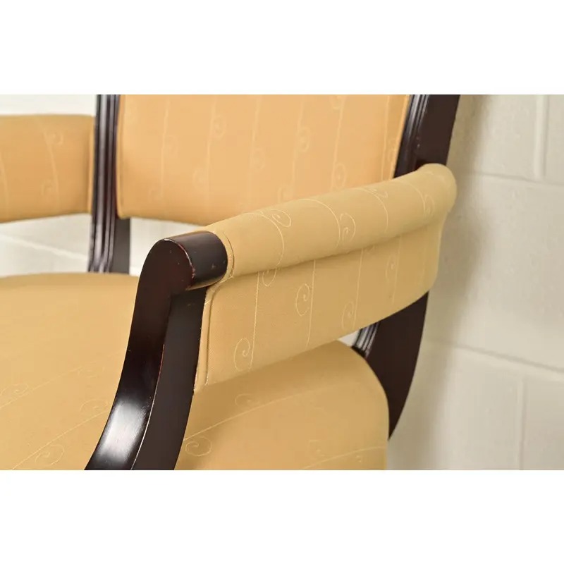 Barbara Barry for Baker Furniture Modern Regency Mahogany Dining Chairs, Set of Eight - Image 9