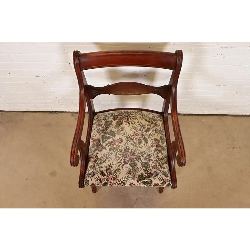 Kindel Furniture Style Regency Carved Mahogany Dining Chairs, Set of Four - Image 9