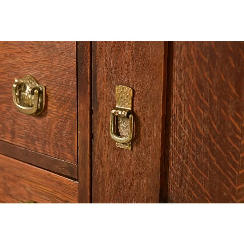 Lifetime Furniture Antique Mission Oak Arts & Crafts Sideboard, Circa 1910 - Image 9