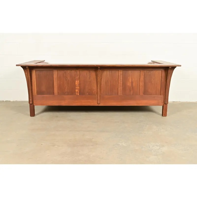 Stickley Mission Oak Arts and Crafts Settle Sofa - Image 9