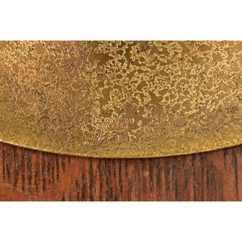 Tiffany Studios New York Bronze Doré Bowl With Abalone Inlay - Image 9