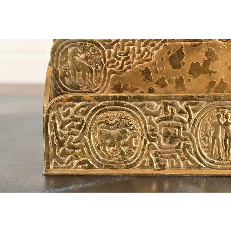 Tiffany Studios New York Zodiac Pattern Bronze Doré Letter Rack - Image 9