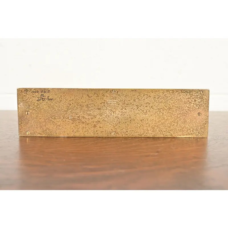 Tiffany Studios New York Zodiac Pattern Bronze Doré Letter Rack - Image 9