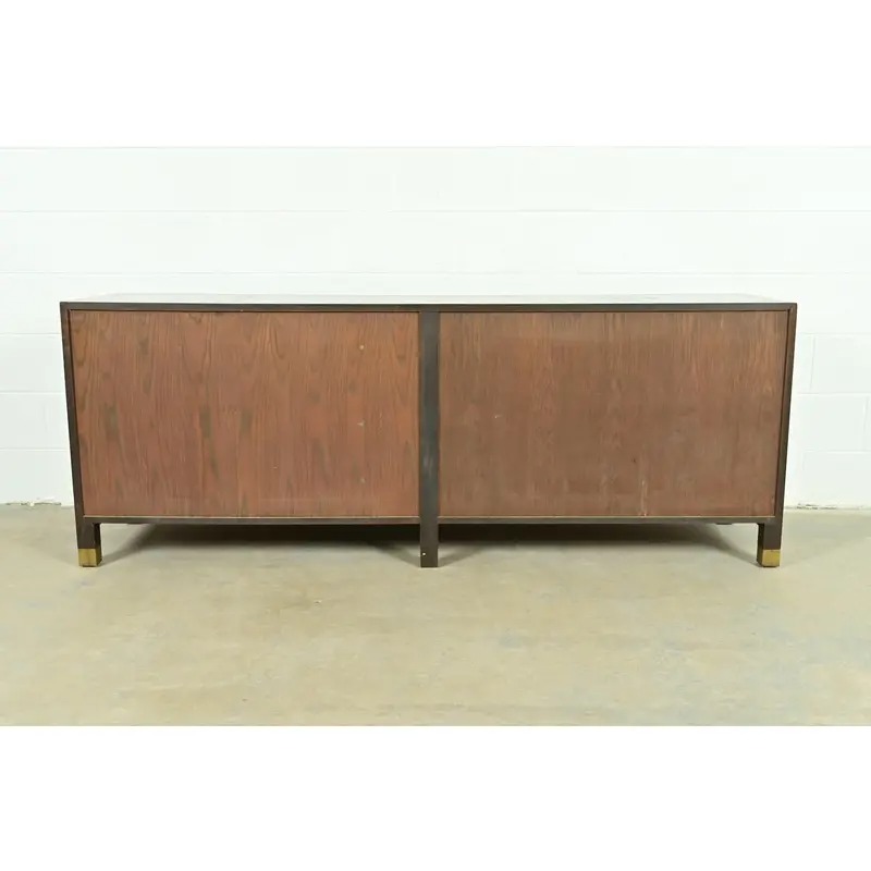 Michael Taylor for Baker Furniture Hollywood Regency Chinoiserie Walnut Sideboard Credenza, Circa 1950s - Image 10