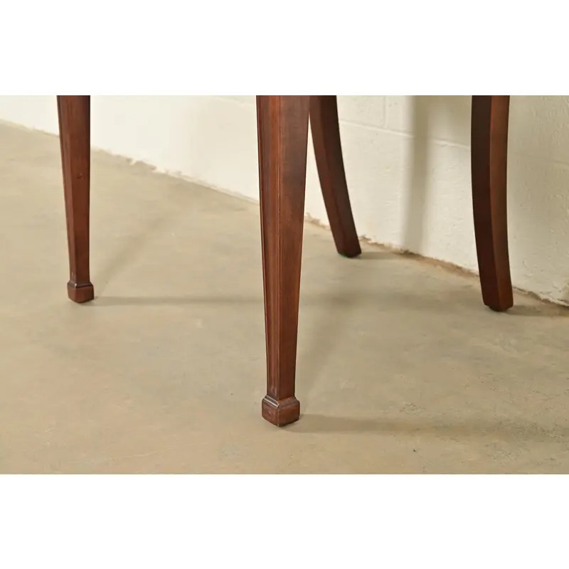 Romweber Antique French Regency Louis XVI Carved Mahogany Dining Chairs, Set of Four - Image 10