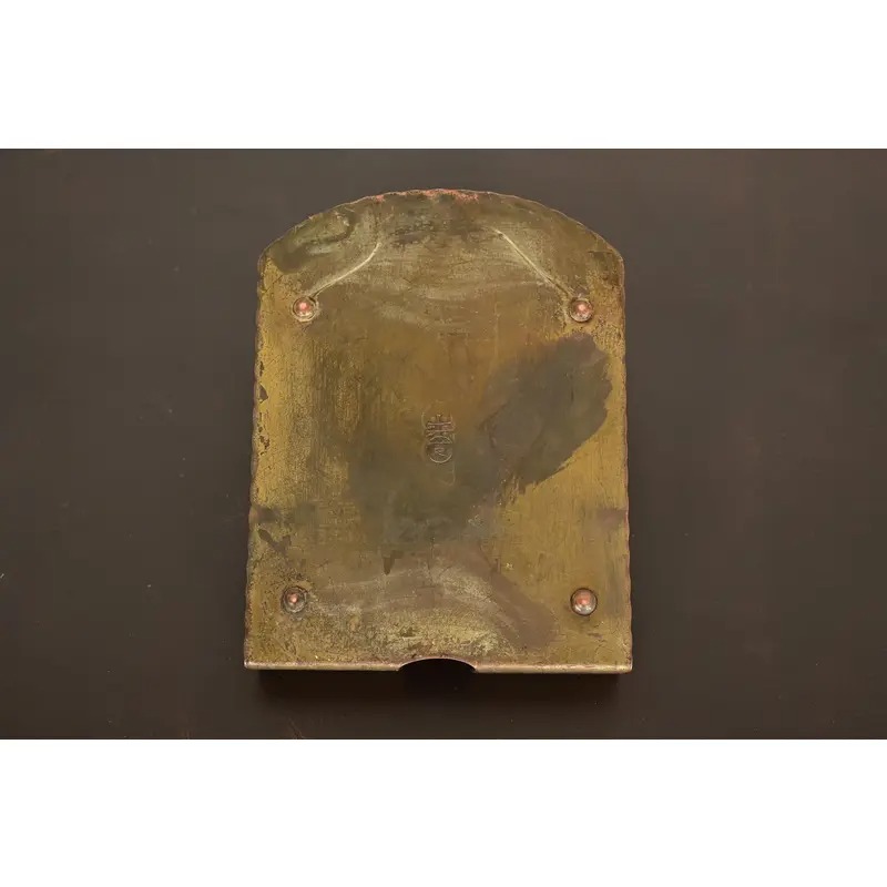 Roycroft Arts & Crafts Brass Finished Hammered Copper Perpetual Desk Calendar Frame - Image 10