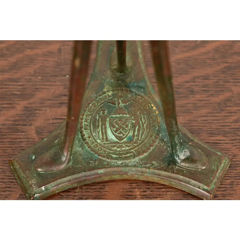 Tiffany Studios New York Bronze Candlestick, Circa 1910 - Image 10