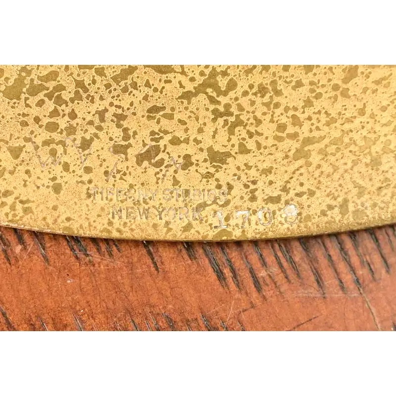 Tiffany Studios New York Bronze Doré Plate or Shallow Bowl - Image 4