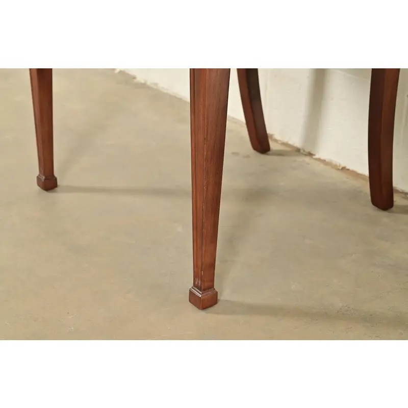 Romweber Antique French Regency Louis XVI Carved Mahogany Dining Chairs, Set of Six - Image 11