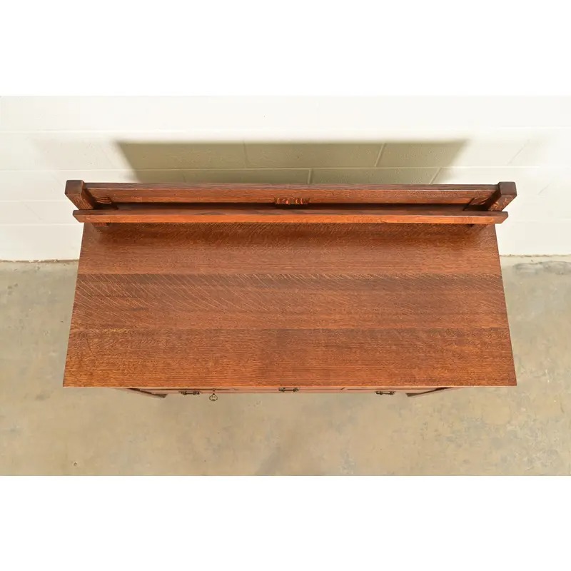 L. & J. G. Stickley Antique Mission Oak Arts & Crafts Sideboard or Bar Cabinet, Circa 1910 - Image 13
